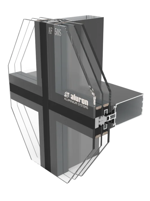 Silikonowy wariant fasady jednoprofilowej AF 50S
